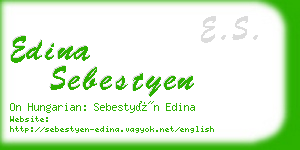 edina sebestyen business card